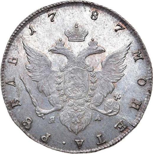 Rewers monety - Rubel 1787 СПБ ЯА - cena srebrnej monety - Rosja, Katarzyna II