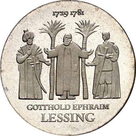 Anverso 20 marcos 1979 "Lessing" - valor de la moneda de plata - Alemania, República Democrática Alemana (RDA)