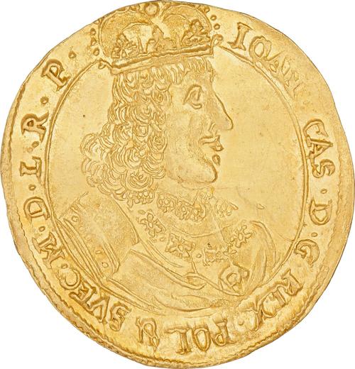 Аверс монеты - Дукат 1663 года "Эльблонг" - цена золотой монеты - Польша, Ян II Казимир