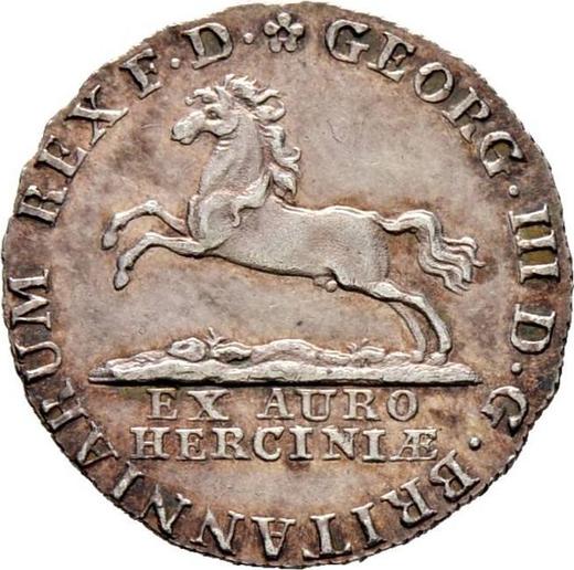 Anverso 5 táleros 1814 C "Tipo 1814-1815" Plata - valor de la moneda de plata - Hannover, Jorge III
