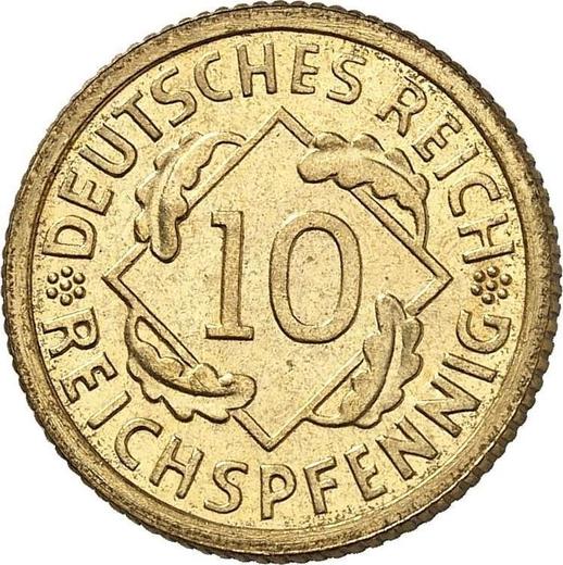 Аверс монеты - 10 рейхспфеннигов 1931 года G - цена  монеты - Германия, Bеймарская республика