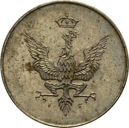 Аверс монеты - 1 пфенниг 1917 года FF - цена  монеты - Польша, Королевство Польское