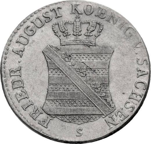 Obverse 1/24 Thaler 1825 S - Silver Coin Value - Saxony-Albertine, Frederick Augustus I