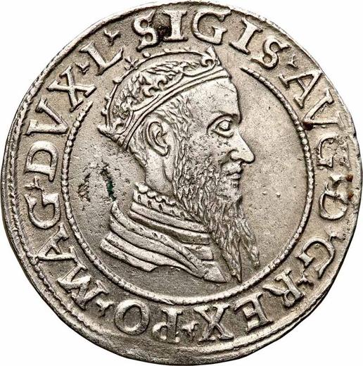 Аверс монеты - Чворак (4 гроша) 1568 года "Литва" - цена серебряной монеты - Польша, Сигизмунд II Август