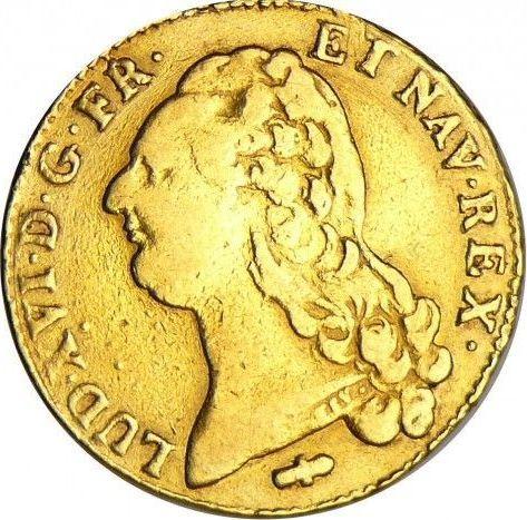 Аверс монеты - Двойной луидор 1789 года Q "Тип 1785-1792" Перпиньян - цена золотой монеты - Франция, Людовик XVI