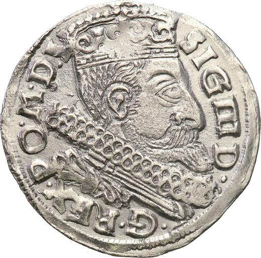 Anverso Trojak (3 groszy) 1599 B "Casa de moneda de Bydgoszcz" - valor de la moneda de plata - Polonia, Segismundo III