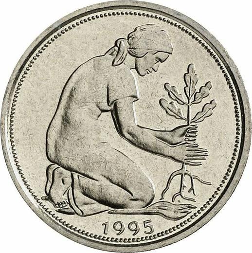 Reverso 50 Pfennige 1995 D - valor de la moneda  - Alemania, RFA