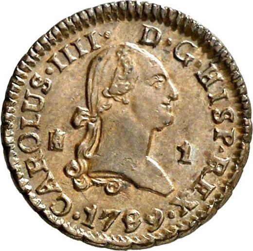 Anverso 1 maravedí 1799 - valor de la moneda  - España, Carlos IV