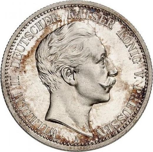 Аверс монеты - 2 марки 1907 года A "Пруссия" - цена серебряной монеты - Германия, Германская Империя