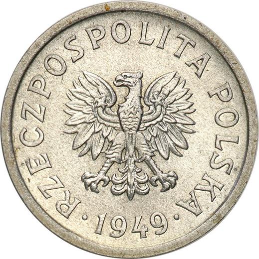 Аверс монеты - Пробные 10 грошей 1949 года Алюминий - цена  монеты - Польша, Народная Республика
