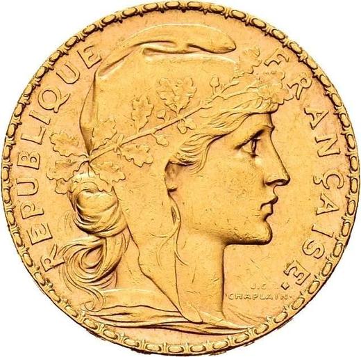 Awers monety - 20 franków 1901 A "Typ 1899-1906" Paryż - cena złotej monety - Francja, III Republika