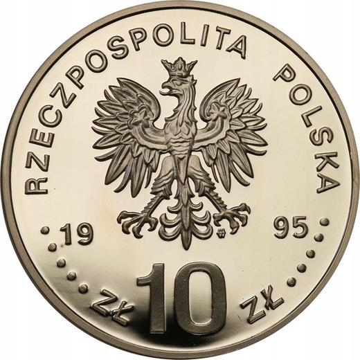 Аверс монеты - 10 злотых 1995 года MW BCH "Берлин 1945" - цена серебряной монеты - Польша, III Республика после деноминации