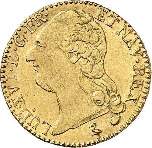 Аверс монеты - Луидор 1786 года A Париж - цена золотой монеты - Франция, Людовик XVI