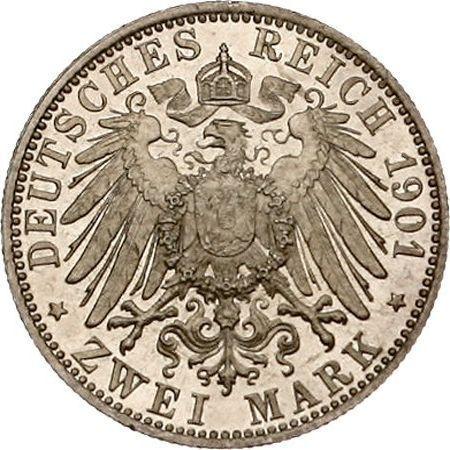 Reverse 2 Mark 1901 D "Bayern" - Silver Coin Value - Germany, German Empire