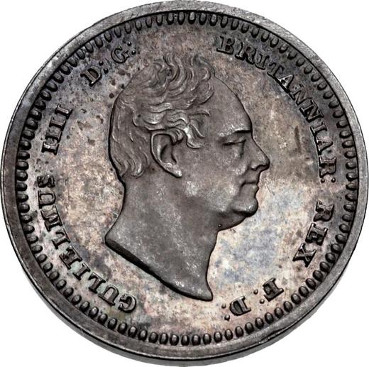 Awers monety - 2 pensy 1831 "Maundy" - cena srebrnej monety - Wielka Brytania, Wilhelm IV