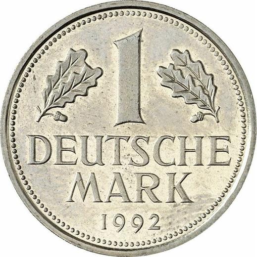 Anverso 1 marco 1992 G - valor de la moneda  - Alemania, RFA
