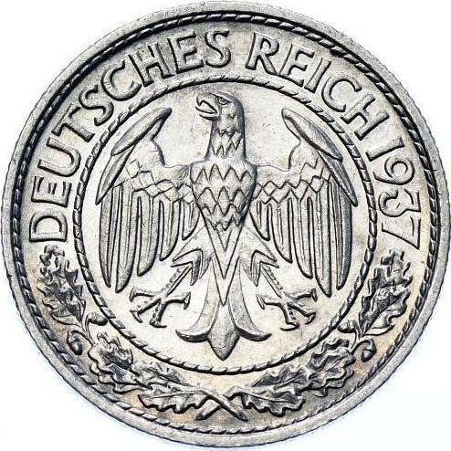 Аверс монеты - 50 рейхспфеннигов 1937 года F - цена  монеты - Германия, Bеймарская республика