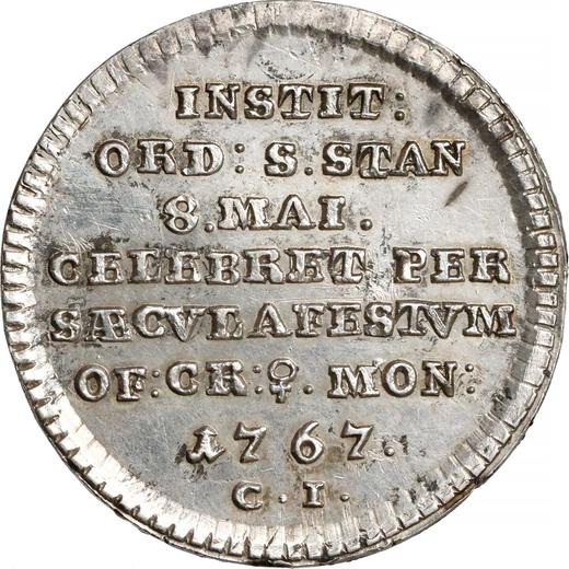 Reverso Trojak (3 groszy) 1767 CI "INSTIT" Plata - valor de la moneda de plata - Polonia, Estanislao II Poniatowski
