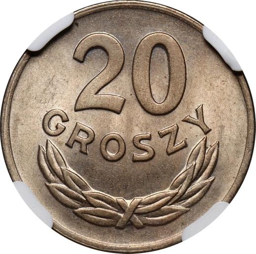 Реверс монеты - 20 грошей 1949 года Медно-никель - цена  монеты - Польша, Народная Республика