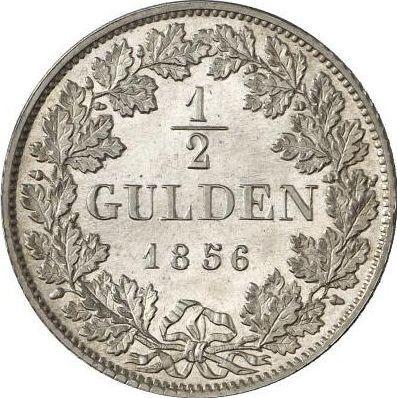 Reverso Medio florín 1856 "Tipo 1856-1867" - valor de la moneda de plata - Baden, Federico I