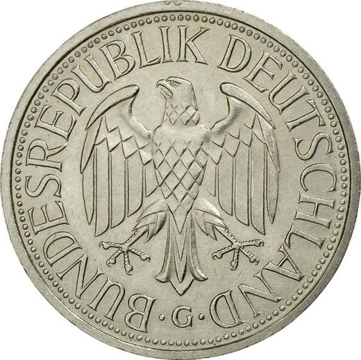 Реверс монеты - 1 марка 1991 года G - цена  монеты - Германия, ФРГ
