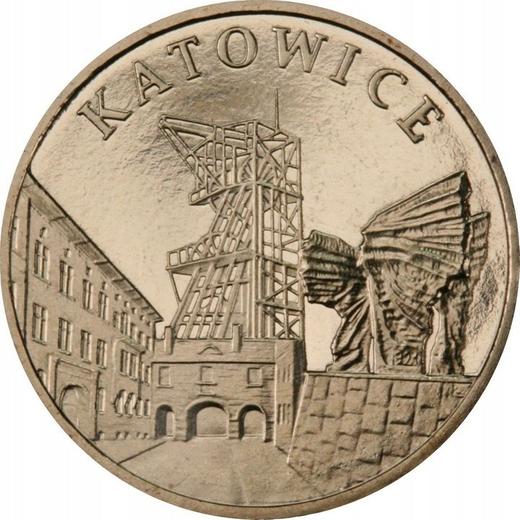 Реверс монеты - 2 злотых 2010 года MW "Катовице" - цена  монеты - Польша, III Республика после деноминации