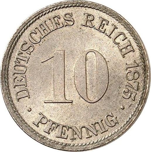 Аверс монеты - 10 пфеннигов 1875 года H "Тип 1873-1889" - цена  монеты - Германия, Германская Империя