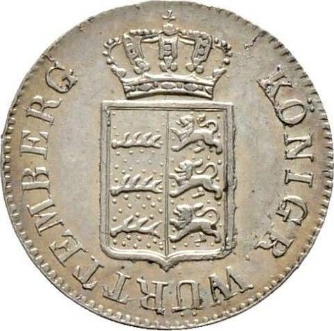 Anverso 3 kreuzers 1839 - valor de la moneda de plata - Wurtemberg, Guillermo I