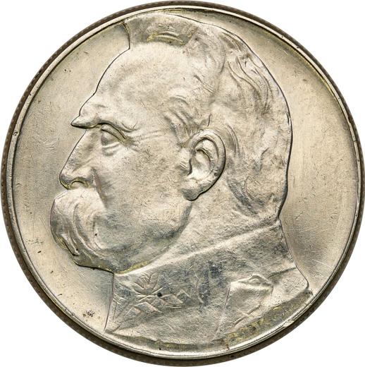 Реверс монеты - 10 злотых 1939 года "Юзеф Пилсудский" - цена серебряной монеты - Польша, II Республика