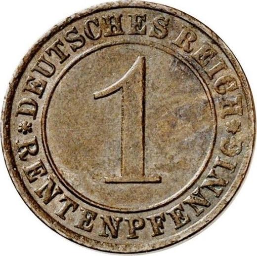 Obverse 1 Rentenpfennig 1925 A -  Coin Value - Germany, Weimar Republic