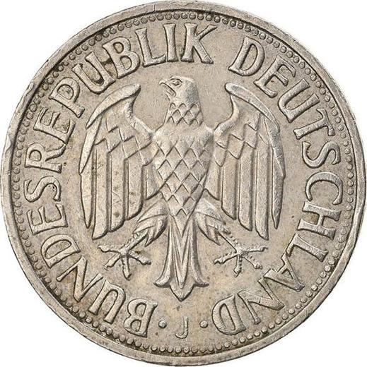 Реверс монеты - 1 марка 1971 года J - цена  монеты - Германия, ФРГ