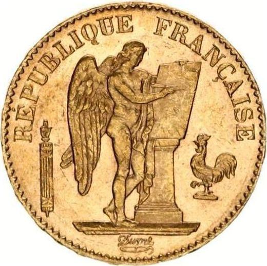 Аверс монеты - 20 франков 1889 года A "Тип 1871-1898" Париж - цена золотой монеты - Франция, Третья республика