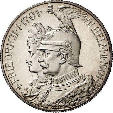 Anverso 2 marcos 1901 A "Prusia" 200 aniversario de Prusia - valor de la moneda de plata - Alemania, Imperio alemán