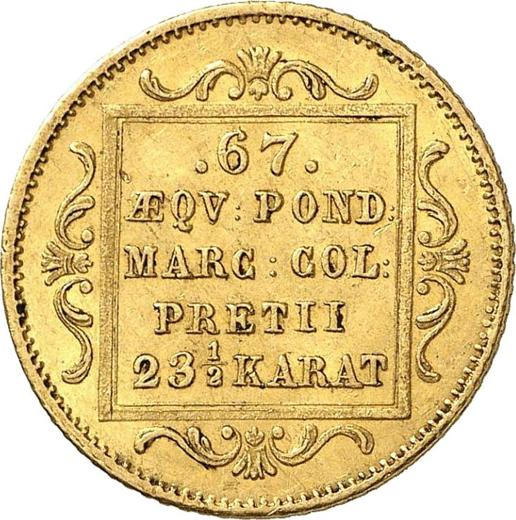 Реверс монеты - Дукат 1844 года - цена  монеты - Гамбург, Вольный город