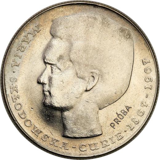 Reverso Pruebas 10 eslotis 1967 MW JJ "Maria Skłodowska-Curie" Níquel - valor de la moneda  - Polonia, República Popular