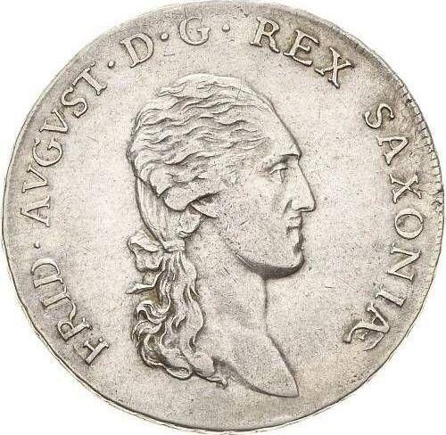 Аверс монеты - Талер 1807 года S.G.H. - цена серебряной монеты - Саксония, Фридрих Август I