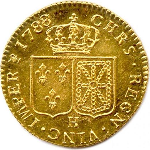 Reverso Louis d'Or 1788 H La Rochelle - valor de la moneda de oro - Francia, Luis XVI