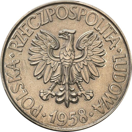 Obverse Pattern 10 Zlotych 1958 KZ EJ "200th Anniversary of the Death of Tadeusz Kosciuszko" Aluminum -  Coin Value - Poland, Peoples Republic