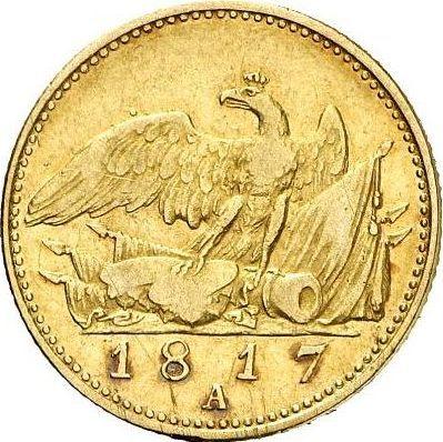Rewers monety - Friedrichs d'or 1817 A - cena złotej monety - Prusy, Fryderyk Wilhelm III