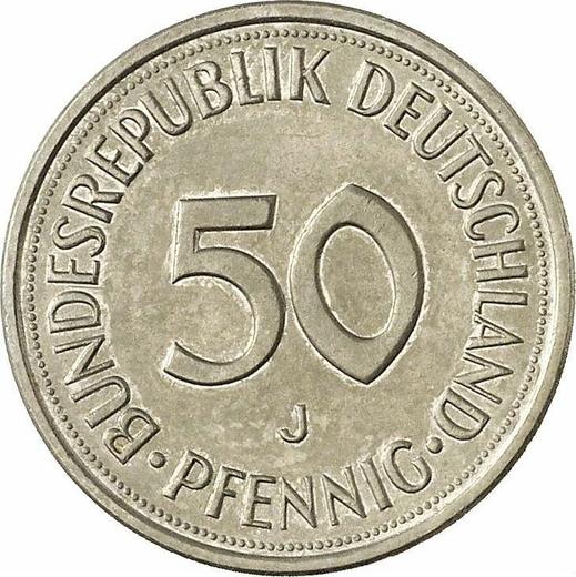 Аверс монеты - 50 пфеннигов 1980 года J - цена  монеты - Германия, ФРГ