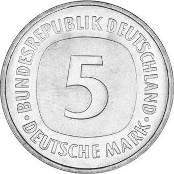 Anverso 5 marcos 1978 D - valor de la moneda  - Alemania, RFA