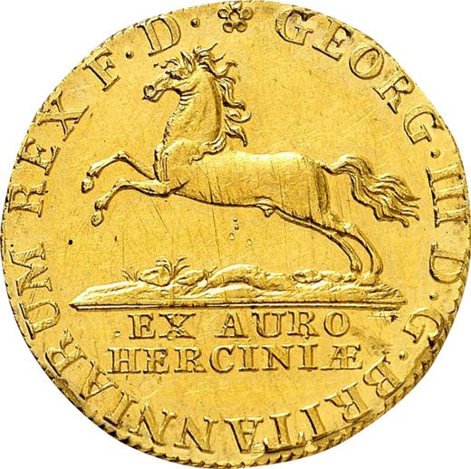 Аверс монеты - 5 талеров 1814 года C "Тип 1814-1815" - цена золотой монеты - Ганновер, Георг III