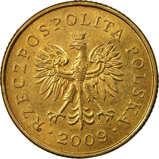 Аверс монеты - 5 грошей 2009 года MW - цена  монеты - Польша, III Республика после деноминации