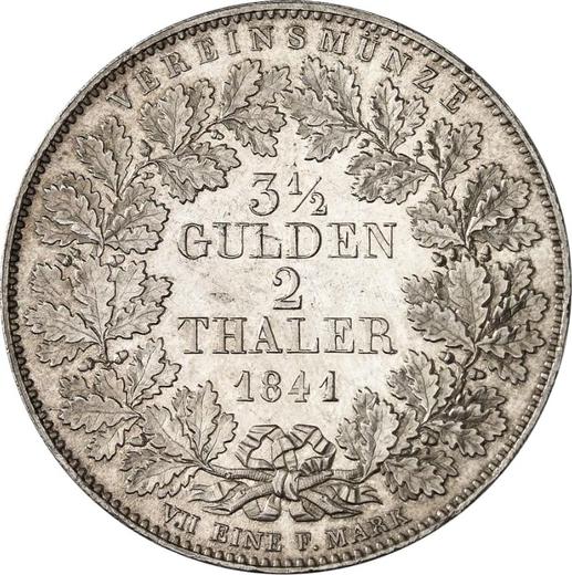 Rewers monety - Dwutalar 1841 - cena srebrnej monety - Saksonia-Meiningen, Bernard II