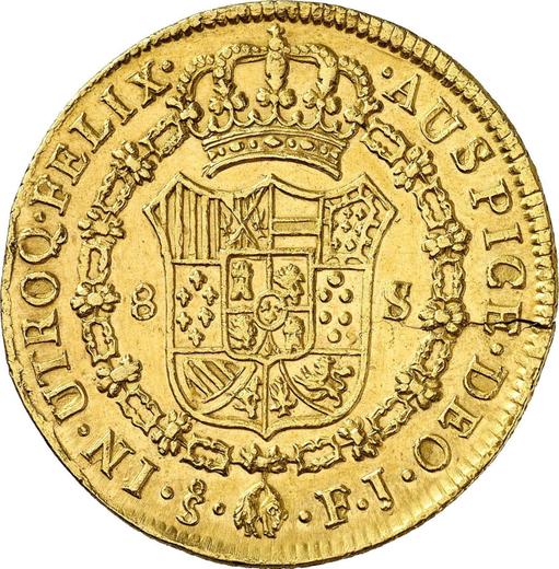Reverso 8 escudos 1811 So FJ "Tipo 1811-1817" - valor de la moneda de oro - Chile, Fernando VII