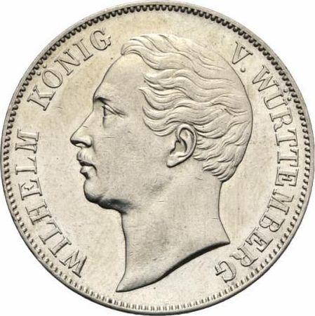 Anverso Tálero 1860 - valor de la moneda de plata - Wurtemberg, Guillermo I