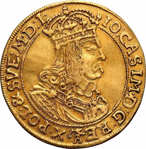 Аверс монеты - 2 дуката 1664 года AT - цена золотой монеты - Польша, Ян II Казимир