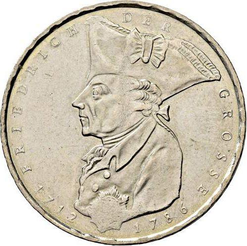 Аверс монеты - 5 марок 1986 года F "Фридрих II Великий" Тонкий кружок - цена  монеты - Германия, ФРГ