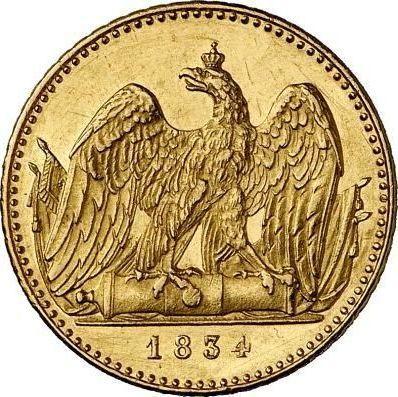 Rewers monety - Friedrichs d'or 1834 A - cena złotej monety - Prusy, Fryderyk Wilhelm III