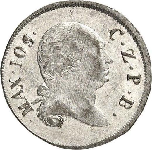 Аверс монеты - 3 крейцера 1805 года - цена серебряной монеты - Бавария, Максимилиан I